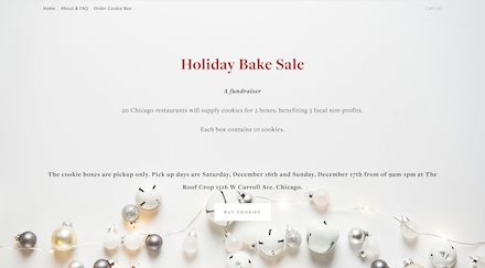 Holiday Bake Sale